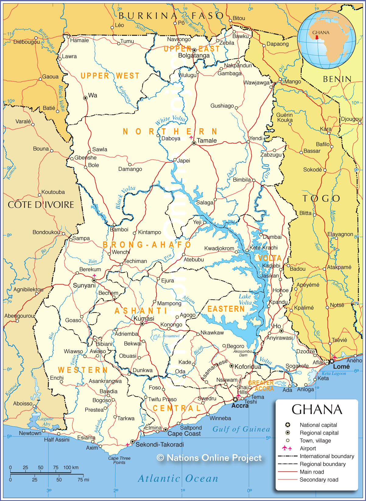 ghana map