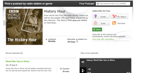 Edward Paice on BBC World Service History Hour