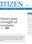 ARI blog article Donors and Dodoma featured in Tanzania daily, the Citizen