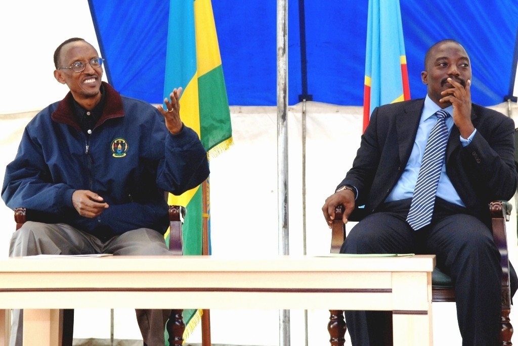 President Paul Kagame of Rwanda and President Joseph Kabila of DRC.  Photo credit: Paul Kagame 