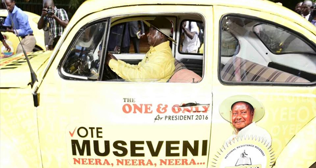 Image result for museveni driving himself