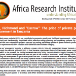 IPTL, Richmond and “Escrow”: The price of private power procurement in Tanzania